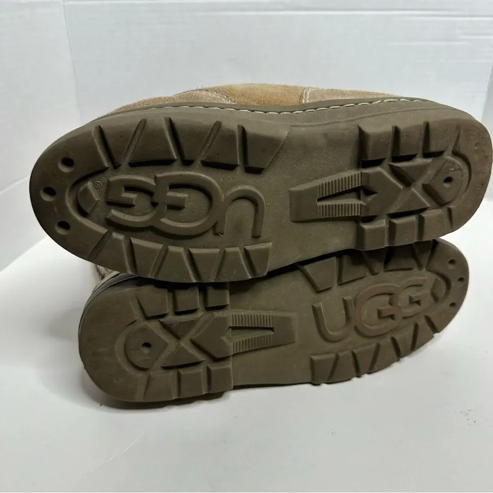 Ugg Ultra Tall Tan 5245 Shearling Boots‎ with Braid Detail size 8